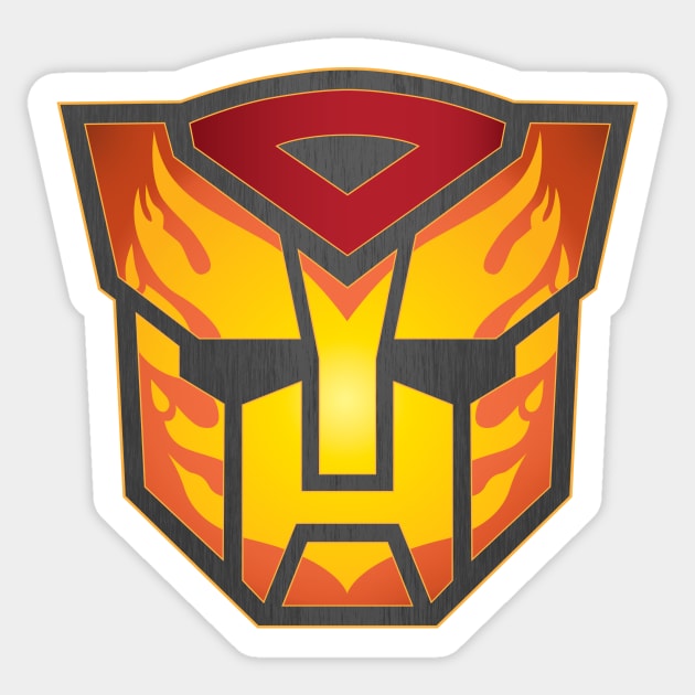 Transformers Hot Rod / Rodimus Prime G1 Autobot Logo Symbol Sticker by MiTs